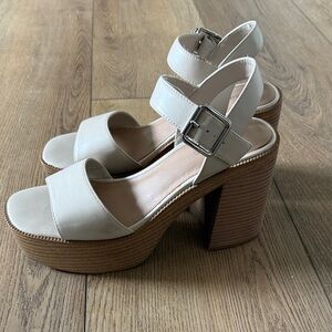 Madden Girl Cream Platform Heels